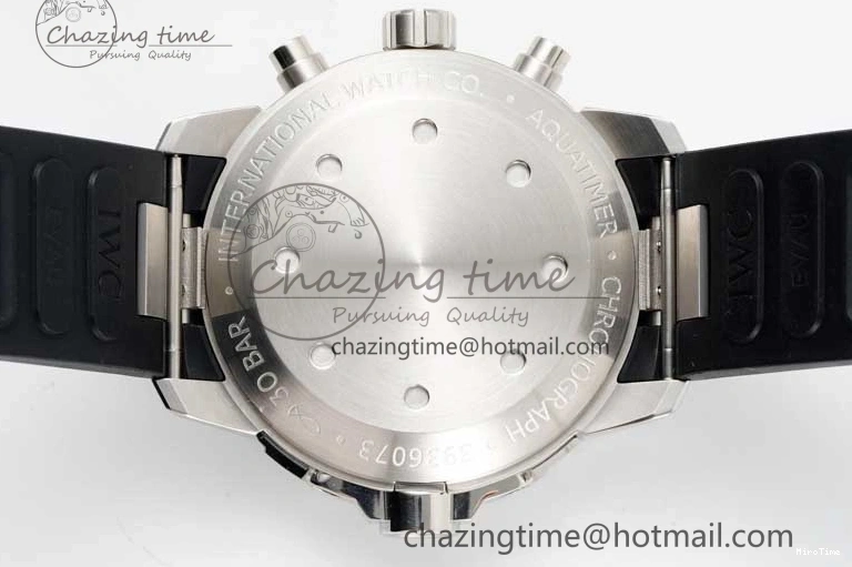 MIROTIME 0425 Aquatimer Chrono SS RSF 1:1 Best Edition Black Dial on Black Rubber Strap A EyeCatching 7073